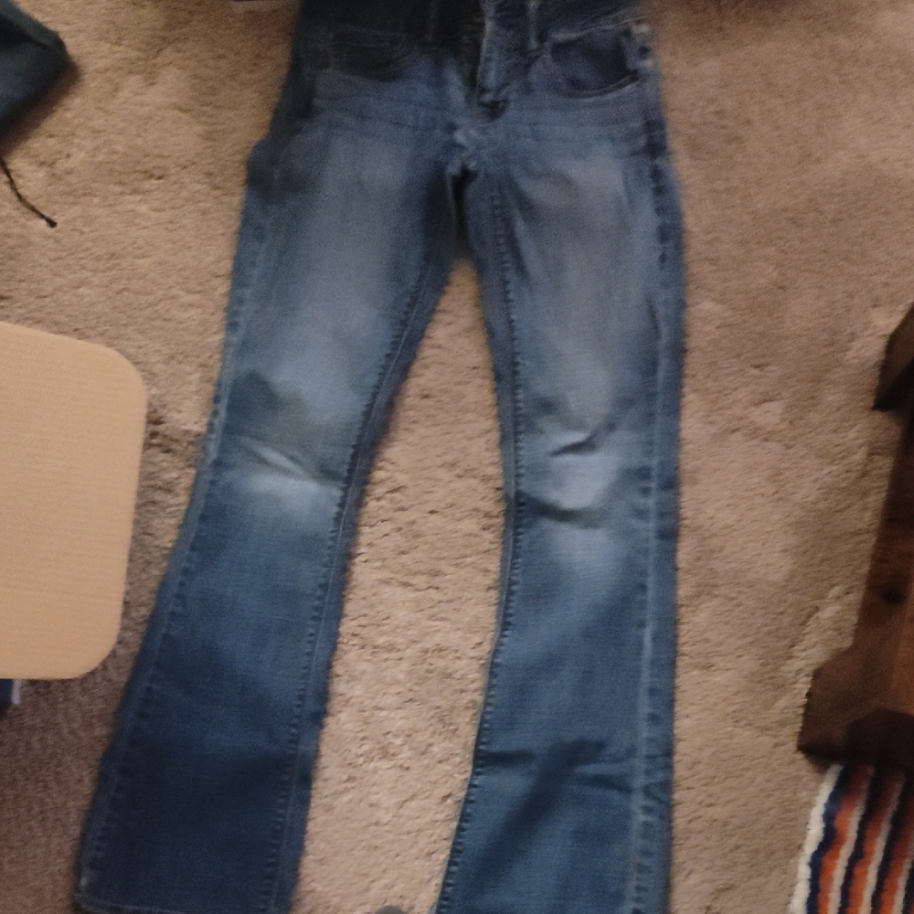 American Eagle Outfitters Blue Flare & Wide Leg Jeans